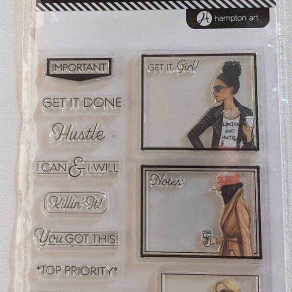 NWT Stamps Rong Rong 22 pc Clear Hampton Art Planner Schedule Fashion Crafts NEW - Picture 4 of 8